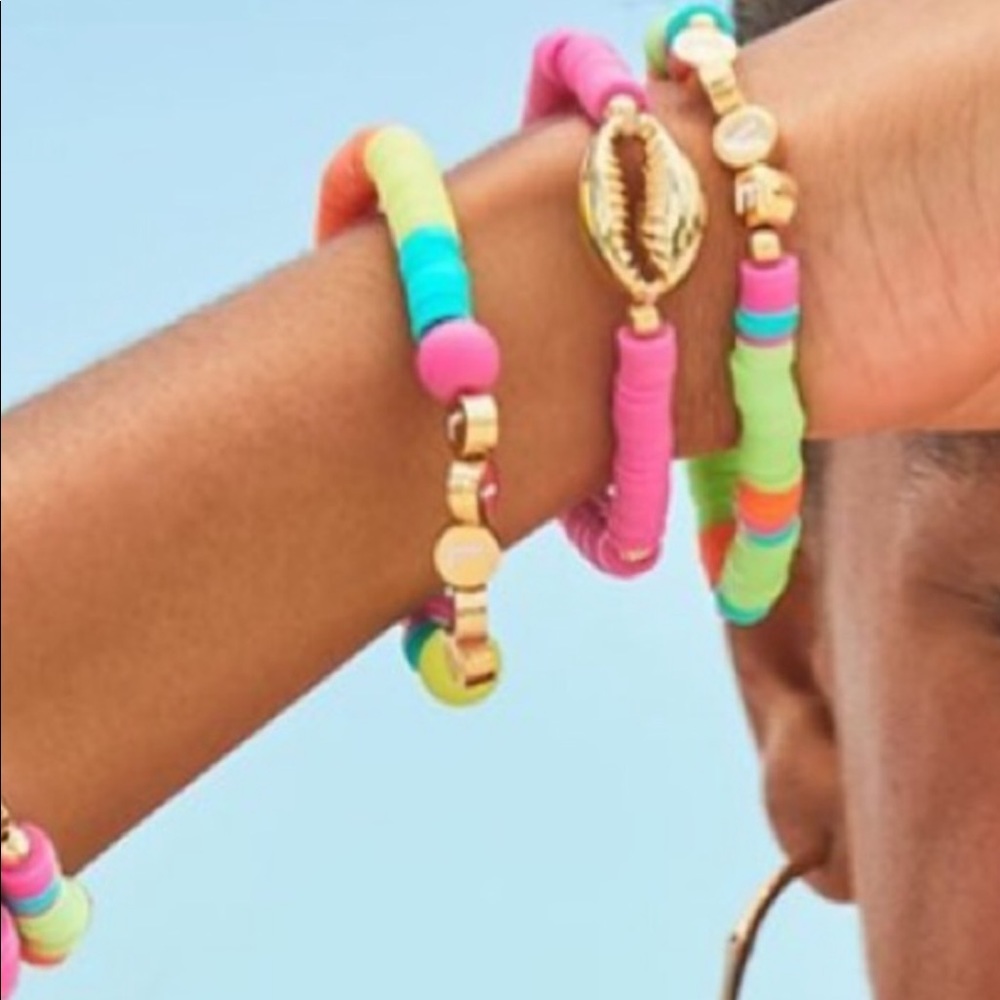Lilly Pulitzer bracelets set of 3 beaded love 🐚